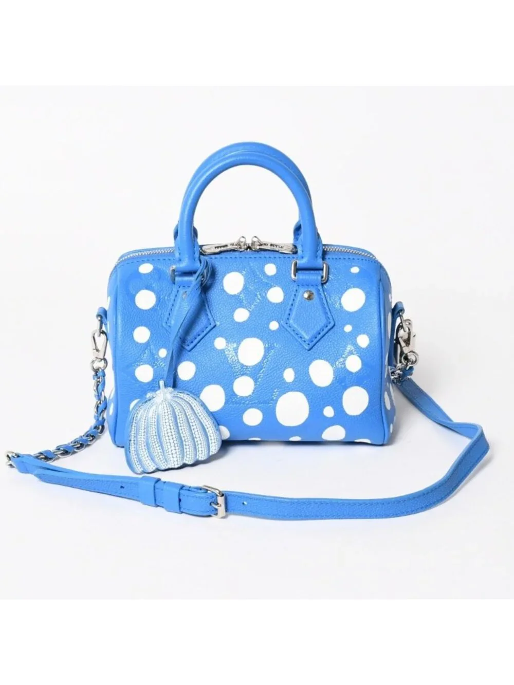 Louis Vuitton Shoulder Bag Speedy Bandouliere 20 2-Way Blue White Silver